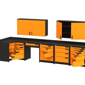 steel top workbench orange