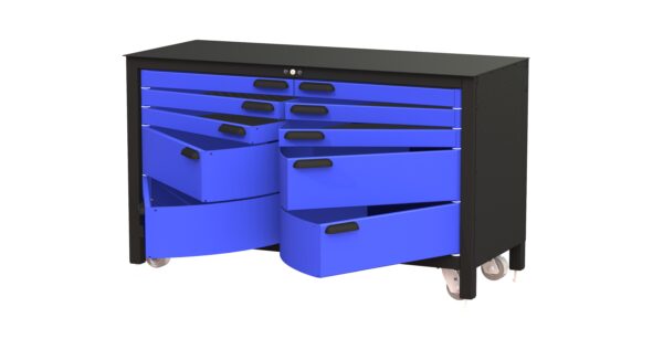 workbench on wheels with drawers