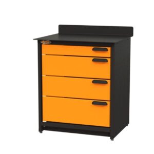 PRO803604 Orange Closed Black Handles1 scaled 300x300 - Pro 80 4 Drawers