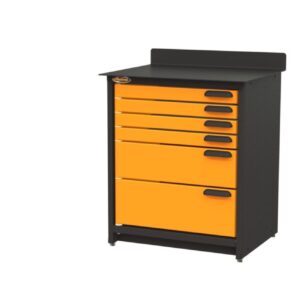 PRO803606 Orange Closed Black Handles1 scaled 300x300 - Pro 80 6 Drawers - Pro 803606